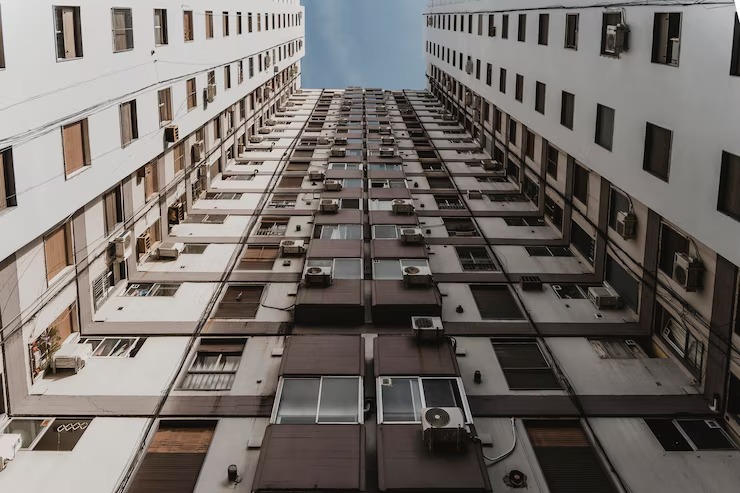 Buildings from below
